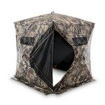 VEIL CAMO VC180 3-Person Hub Blind with Panoramic Windows – Ground Blind for Deer & Turkey Hunting, 180-Degree Panoramic Window, Water Resistant, Durable & Heavy-Duty Design, Silent Closure Door