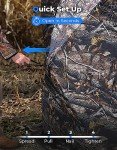 KEMIMOTO Hunting Blind Ground for 2-3 Person See Through Blinds for Deer Hunting 270 Degree Pop Up Portable Camo Tent for Turkey Hunting