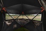 VEIL CAMO VC180 3-Person Hub Blind with Panoramic Windows – Ground Blind for Deer & Turkey Hunting, 180-Degree Panoramic Window, Water Resistant, Durable & Heavy-Duty Design, Silent Closure Door