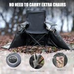 WTVIDAS Hunting Blinds with Chair, Pop Up Ground Blinds Portable 1-Person Hunting Tent for Deer & Turkey Hunting