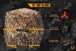 VEIL CAMO VC180 3-Person Hub Blind with Panoramic Windows – Ground Blind for Deer & Turkey Hunting, 180-Degree Panoramic Window, Water Resistant, Durable & Heavy-Duty Design, Silent Closure Door