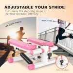 Mini Stair Stepper with Resistance Bands - Pink