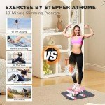 Mini Stair Stepper with Resistance Bands - Pink