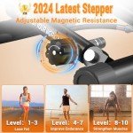 Adjustable Resistance Stepper with Bands for Home