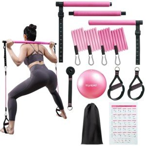 Portable Pilates Bar Kit with Resistance Bands