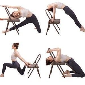 Yoga Chair with Lumbar Support for Fitness & Flexibility