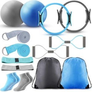 14-Piece Pilates Ring and Ball Set for Women