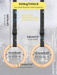 Wooden Gymnastic Rings with Adjustable Straps