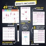 Wall Pilates Workout Cards for Women - 58 Exercises