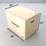 Synergee 3-in-1 Wooden Plyo Box for Jump Training