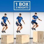 Synergee 3-in-1 Wooden Plyo Box for Jump Training
