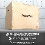 Synergee 3-in-1 Wooden Plyo Box for Jump Training