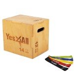 Yes4All 3-in-1 Wooden Plyo Box for Workouts