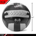 JFIT 8 LB Wall Ball - Gray/Black