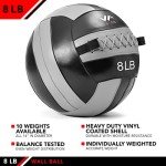 JFIT 8 LB Wall Ball - Gray/Black