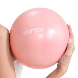 YOTTOY 25.4 cm Anti-Burst Pilates Ball, Pink