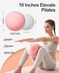 YOTTOY 25.4 cm Anti-Burst Pilates Ball, Pink