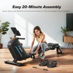 Quiet Magnetic Rowing Machine for Home Fitness