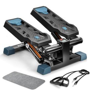Mini Stepper with Resistance Bands for Home Workouts