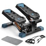 Mini Stepper with Resistance Bands for Home Workouts