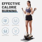 Mini Stepper with Resistance Bands for Home Workouts