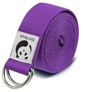 Slim Panda Adjustable Cotton Yoga Strap, 10+ Colors