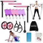Pilates Bar Kit with Resistance Bands for Home Workout