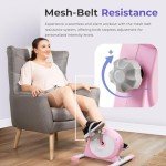 Pink Under Desk Mini Pedal Exerciser Bike
