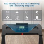 Compact Portable Treadmill with Handles for Home