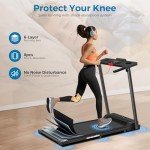 Compact Portable Treadmill with Handles for Home