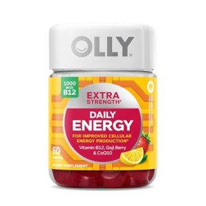 OLLY Daily Energy Gummies, Berry Yuzu Flavor - 60ct
