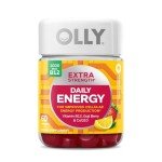 OLLY Daily Energy Gummies, Berry Yuzu Flavor - 60ct