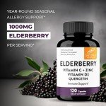 Elderberry Vitamin C Zinc Immune Support Capsules