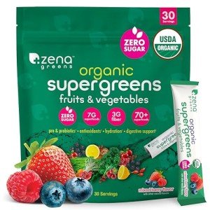 Zena Organic Super Greens Powder - 30 Packets