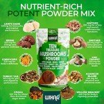 Wixar 10 Mushroom Powder Blend for Smoothies