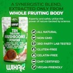 Wixar 10 Mushroom Powder Blend for Smoothies