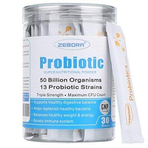 ZEBORA Digestive & Immune Probiotics Powder Packets