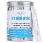 ZEBORA Digestive & Immune Probiotics Powder Packets