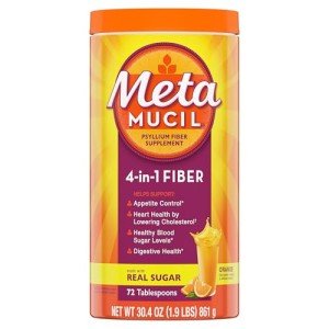 Fiber Supplement Powder with Real Sugar, Orange Flavor