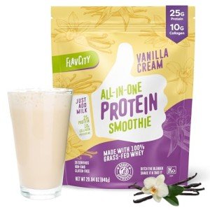 Vanilla Grass-Fed Whey Protein Powder Smoothie