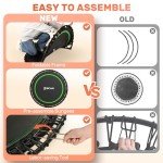 Foldable Mini Trampoline with Adjustable Handle, 450/550 lbs