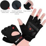 BEAST RAGE Fingerless Weightlifting Gloves - Black