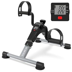 Foldable Desk Exercise Bike with LCD Monitor