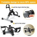 Foldable Desk Exercise Bike with LCD Monitor