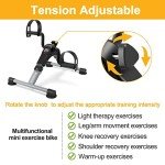 Foldable Desk Exercise Bike with LCD Monitor