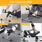 Foldable Desk Exercise Bike with LCD Monitor