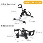 Foldable Desk Exercise Bike with LCD Monitor