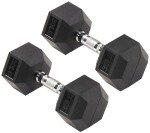 30 lb Non-Slip Hex Dumbbells for Home Workouts