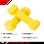 JFIT 1 LB Neoprene Dumbbell Pair Set