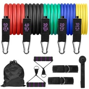 Resistance Band Set with Handles for Workouts